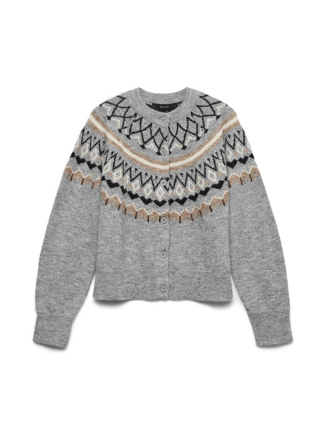 Vmtammy Ls O-Neck Nordic Cardigan Ga Grå