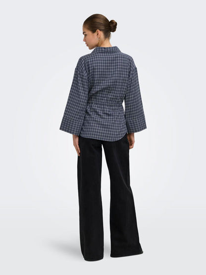Jdyrikka 7/8 Tunnel Shirt Wvn Blå