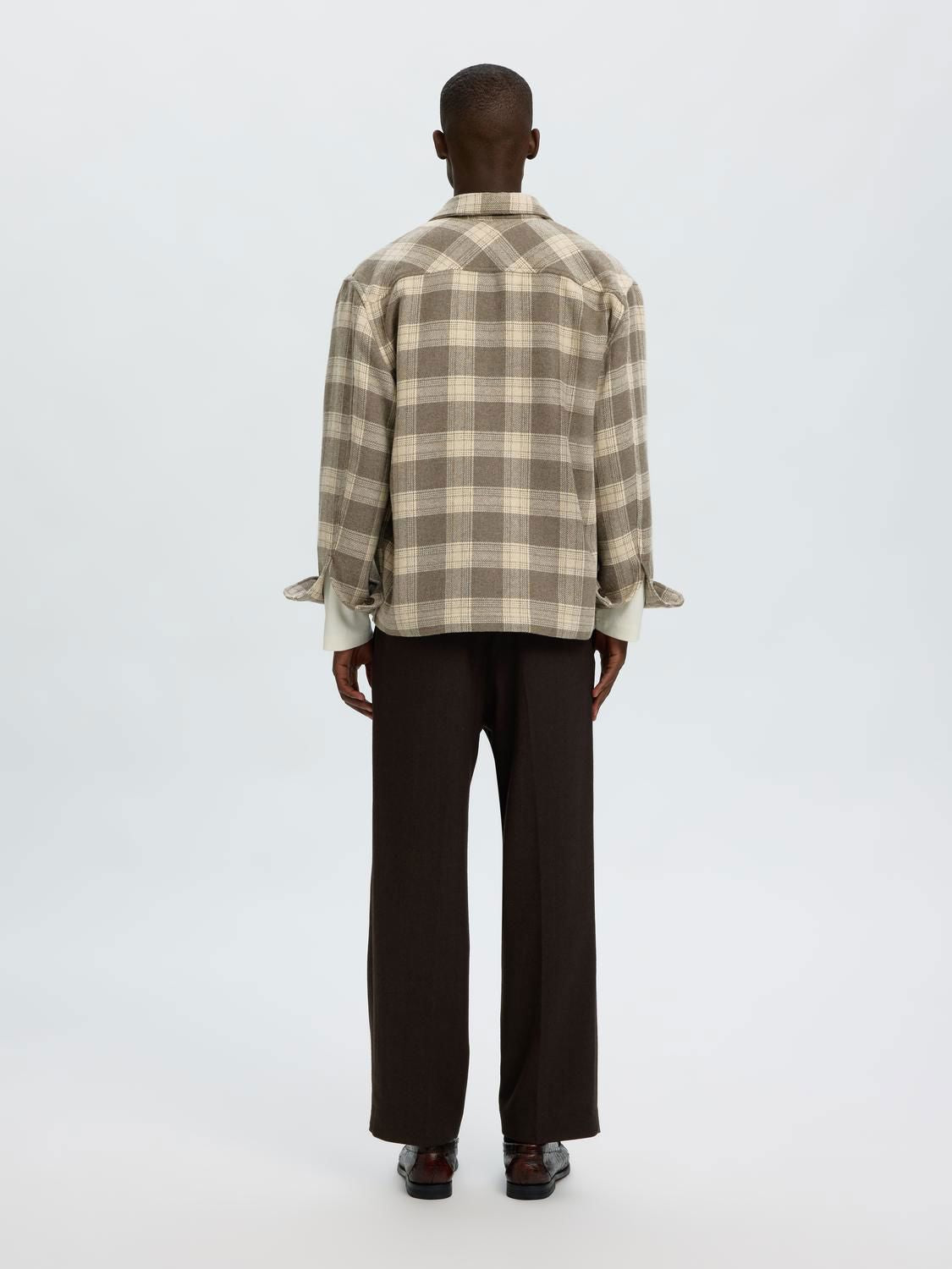 Slmole-Pablo Wool Blend Overshirt Noos Grå
