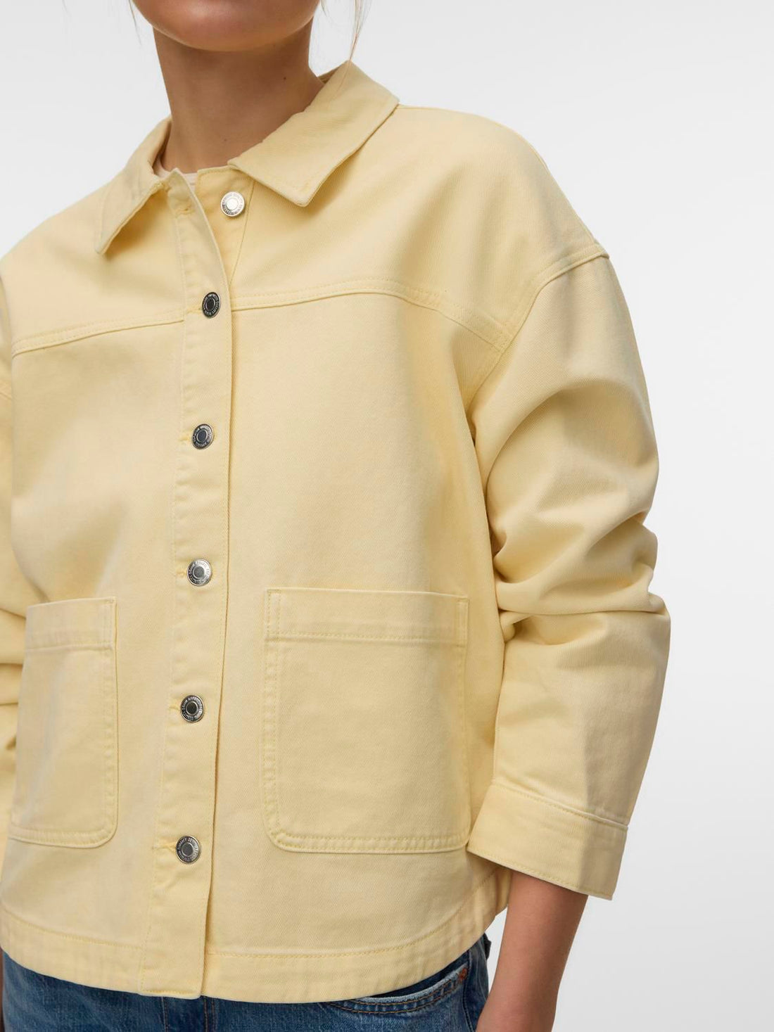 Vmjamie Ls Denim Shacket Mix Ga Noos Gul