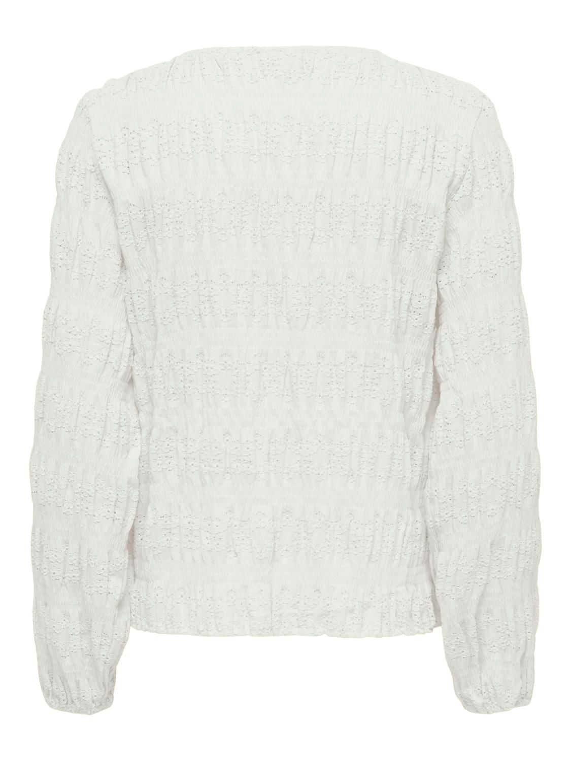 Jdysally L/s Top Jrs Hvit