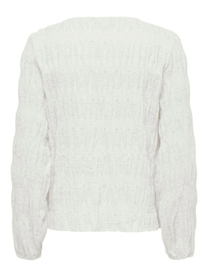 Jdysally L/s Top Jrs Hvit