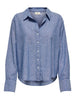 JDYMILA L/S LOOSE LINEN SHIRT WVN Blå