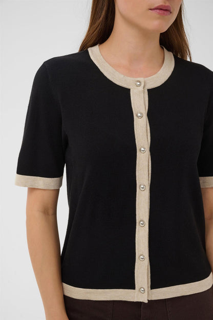 Kalizza Contrast Cardigan Sort