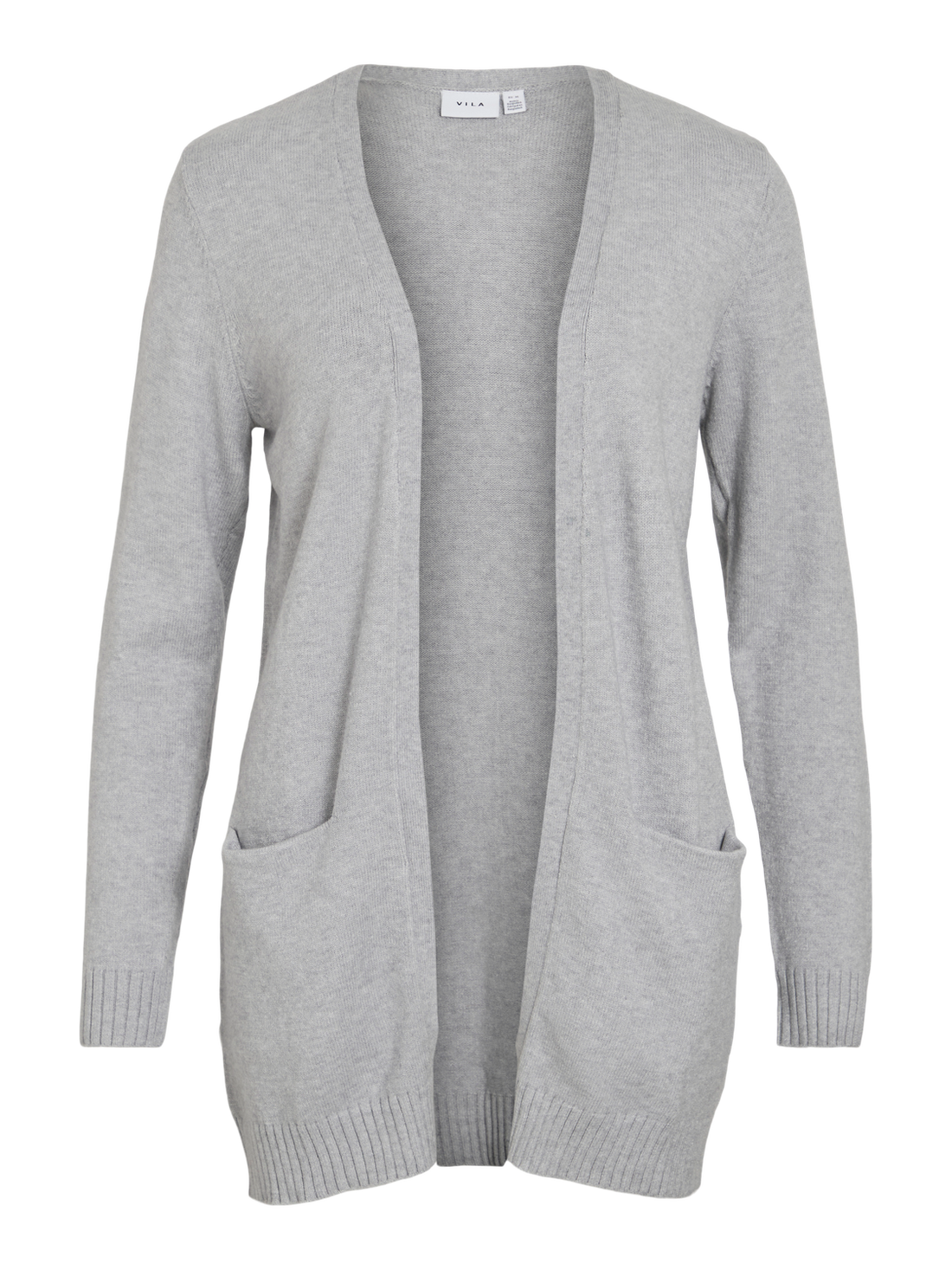 Viril Open L/s Knit Cardigan - Noos Lysegrå