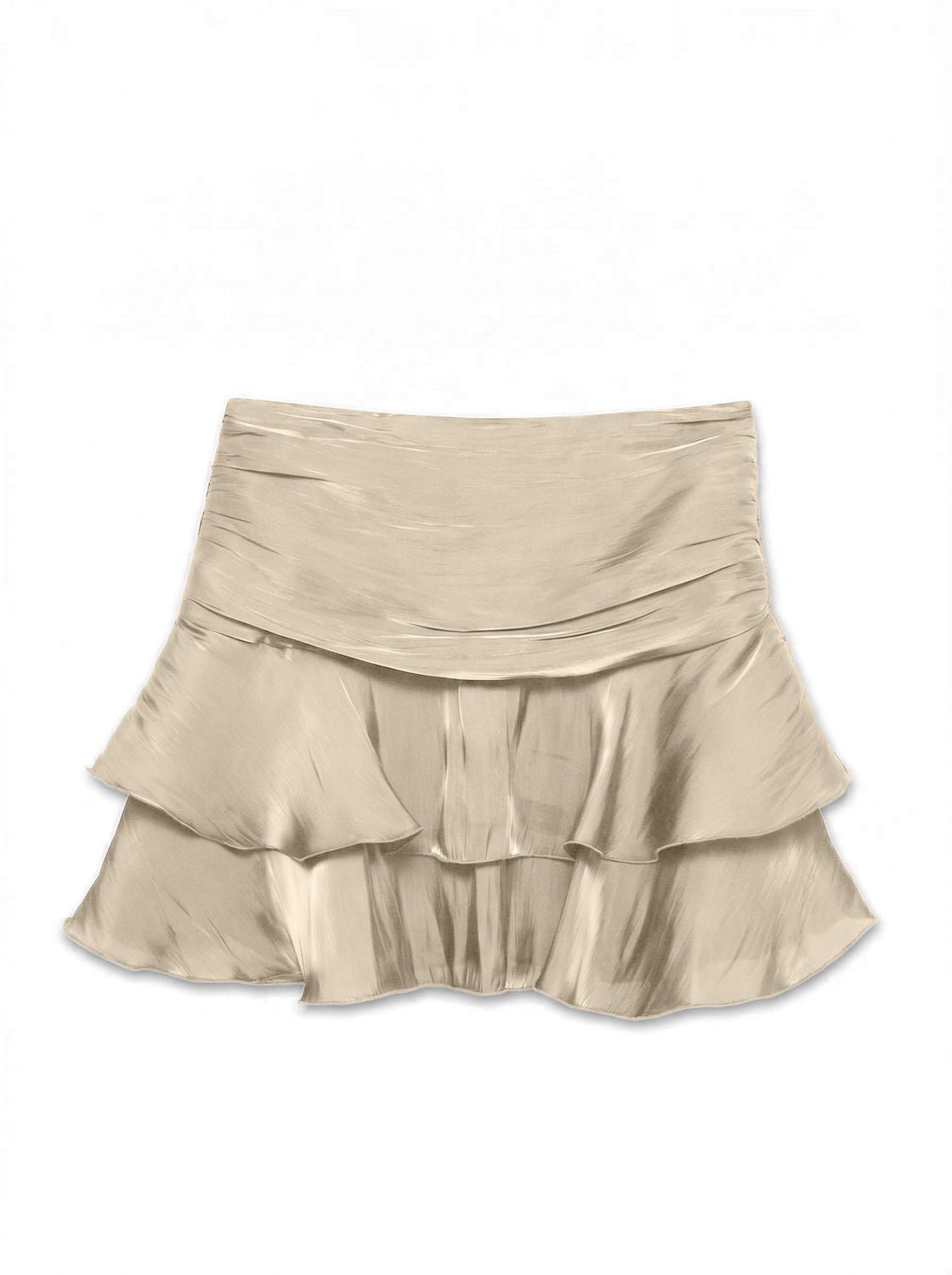 Vmpolly Hw Layer Short Skirt Wvn Beige