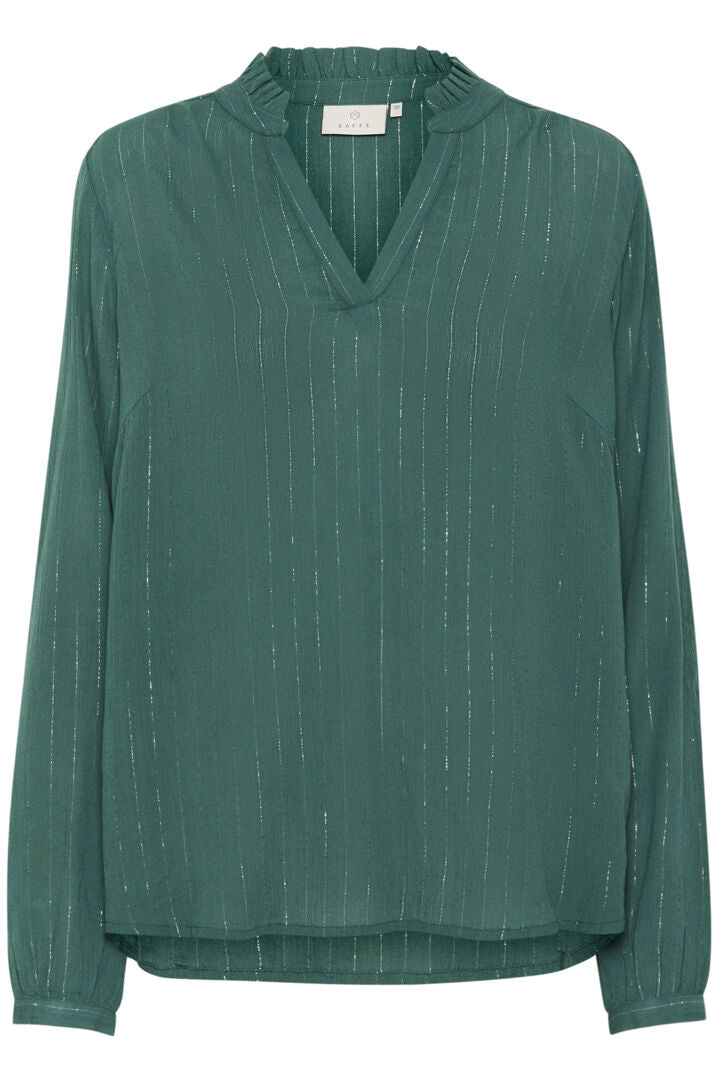 KALIV FLOUNCE BLOUSE Flaskegrønn