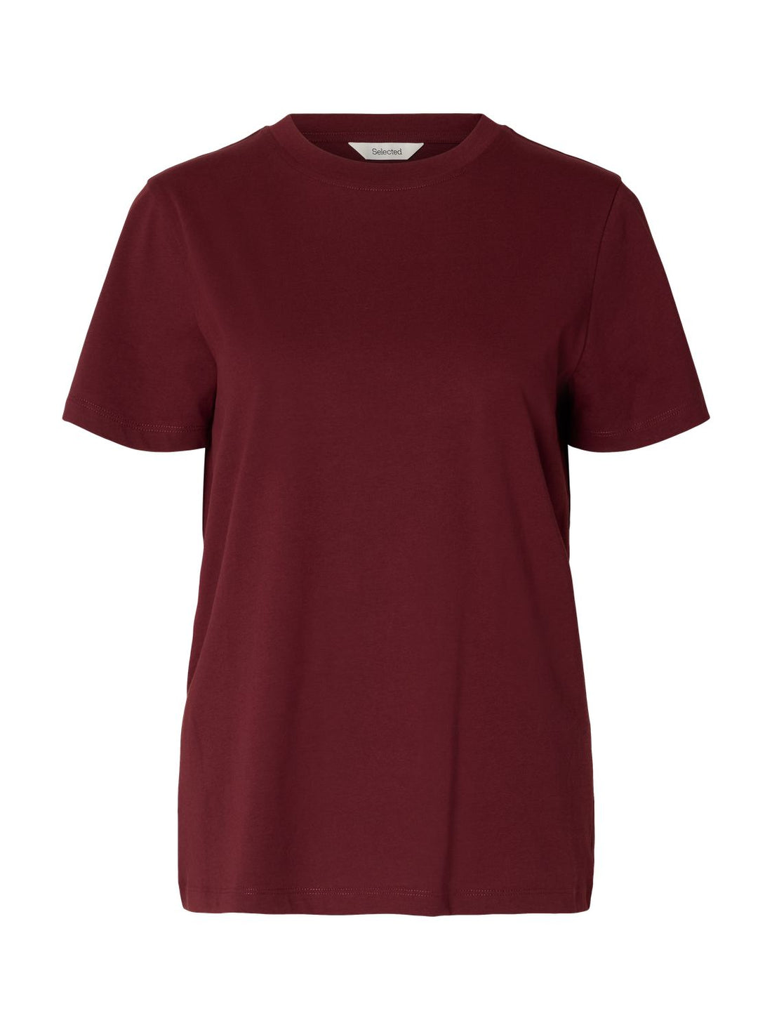 Slwmyessential Ss O-Neck Tee Noos Burgunder