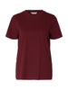 Slwmyessential Ss O-Neck Tee Noos Burgunder