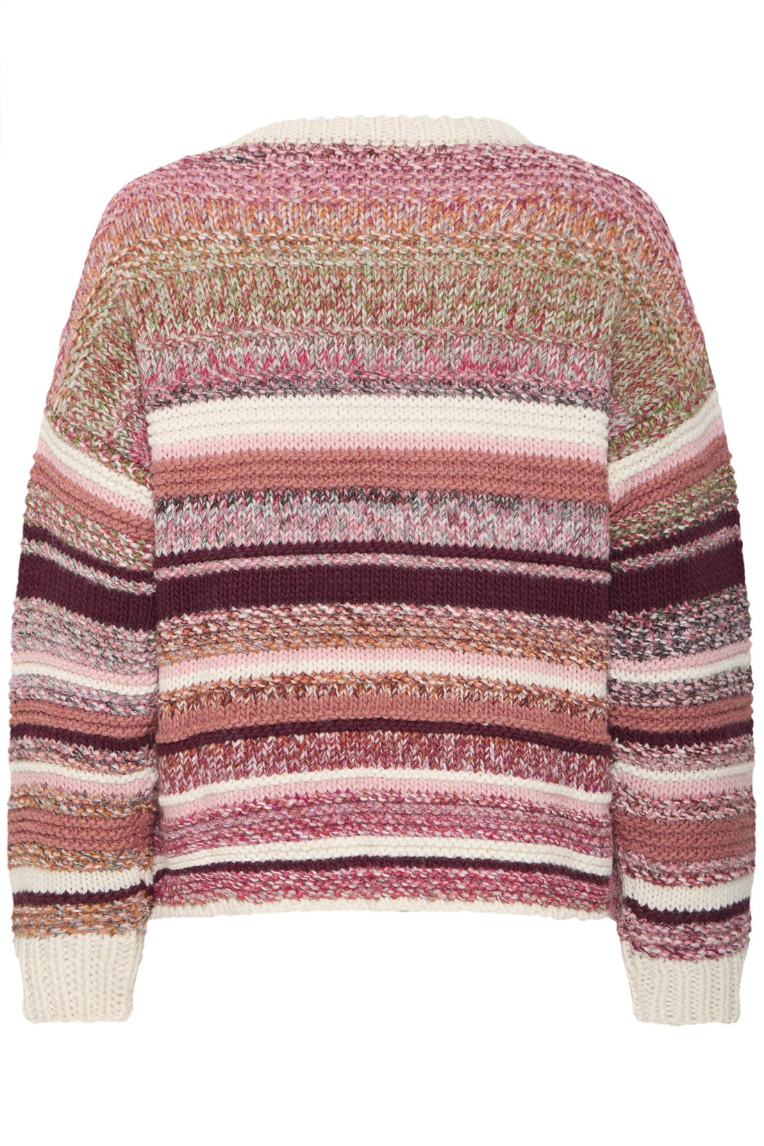 Pzrani Ls Pullover Rose Knitted Stripe