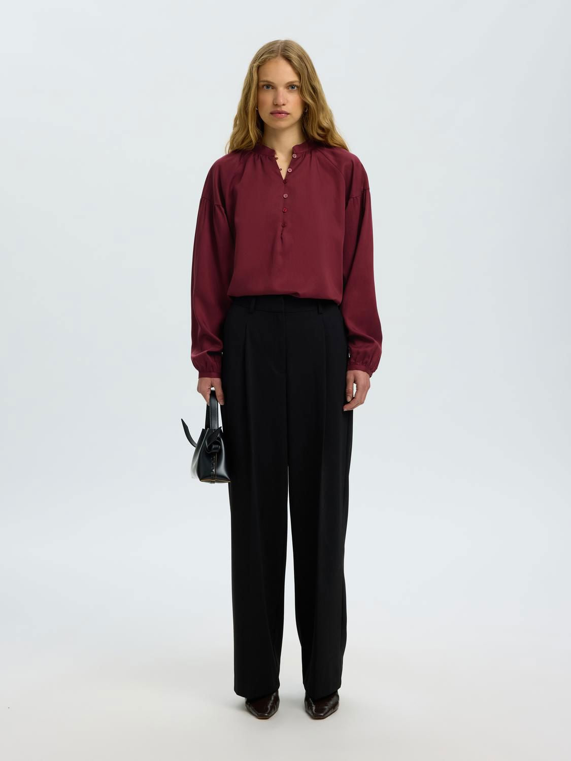 Slwdonna Ls Shirt Noos Burgunder