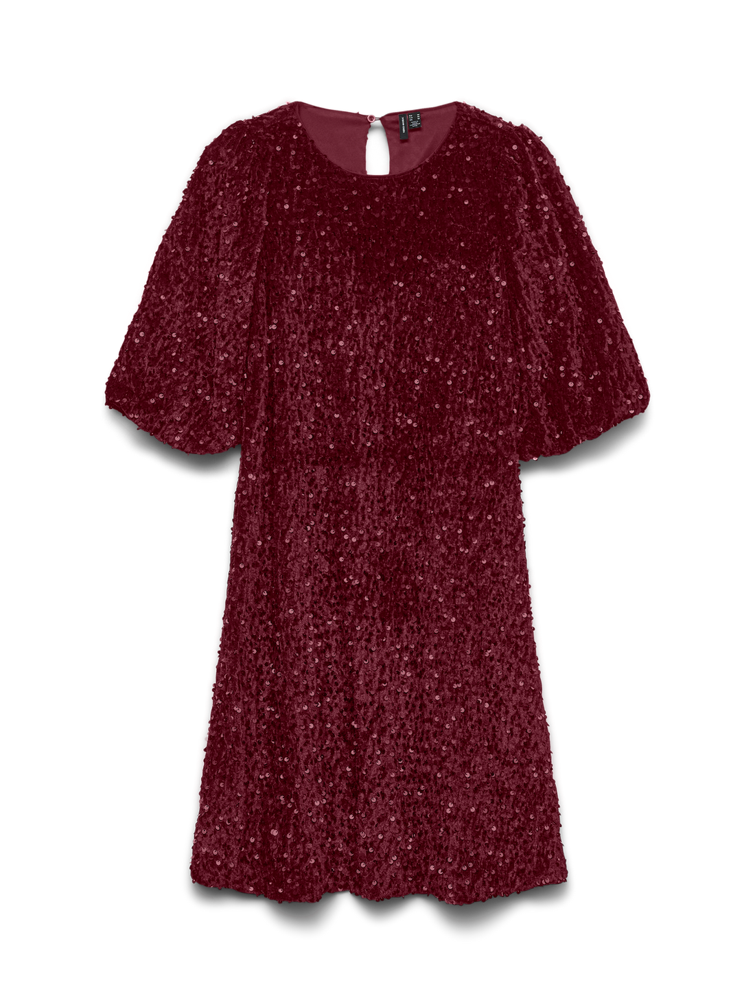 Vmbella 2/4 O-Neck Abk Sq Dress Jrs Rød