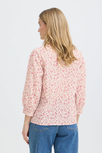 Pzdolores 3/4 Sl Blouse Beige
