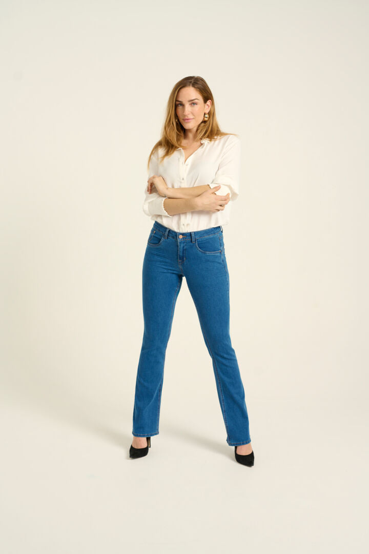 CRLONE BOOTCUT JEANS -coco fit Blå