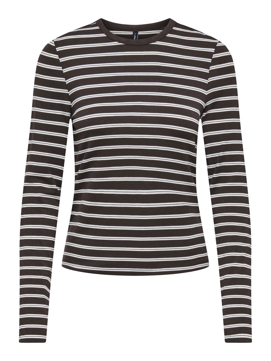 Onlnina L/s Aop Top Jrs Brun