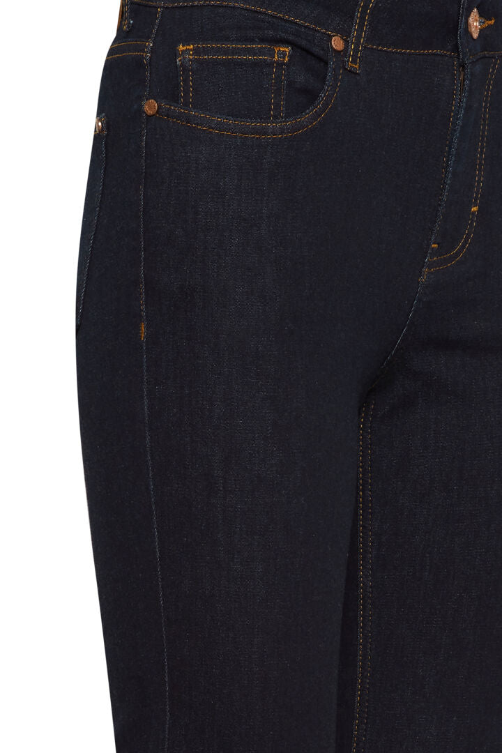 PZEMMA Jeans Straight Leg Mørkeblå