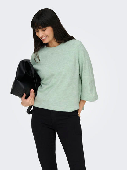 Onlsimoni 3/4 Pullover Knt Noos Grønn