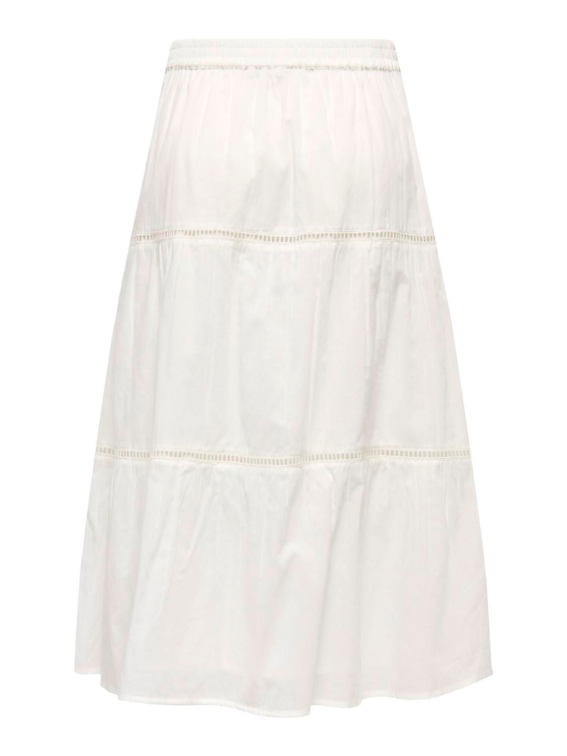 Onlisabella Long Skirt Wvn Hvit