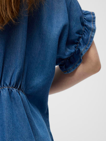 Objframe 2/4 V-Neck Re Top Noos Blå