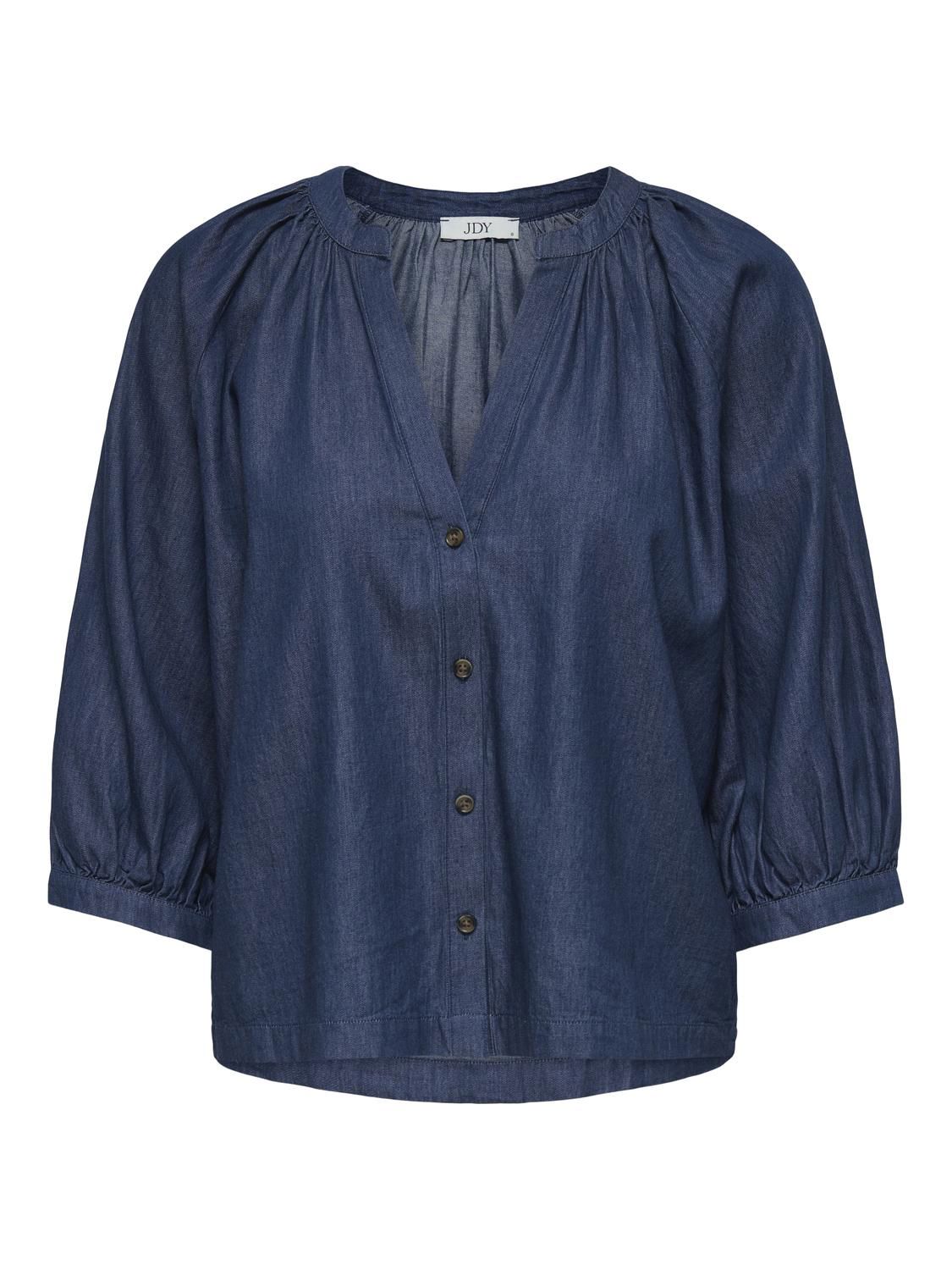 Jdykai 3/4 Shirt Wvn Dia Blå