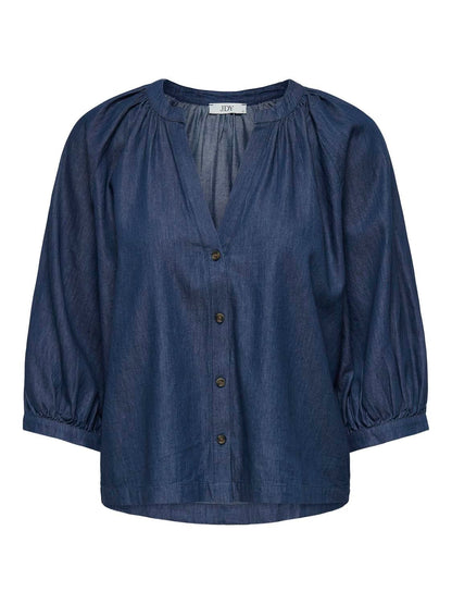 Jdykai 3/4 Shirt Wvn Dia Blå