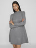 VICOMFY A-LINE ROLLNECK KNIT DRESS/SU/PB Grå