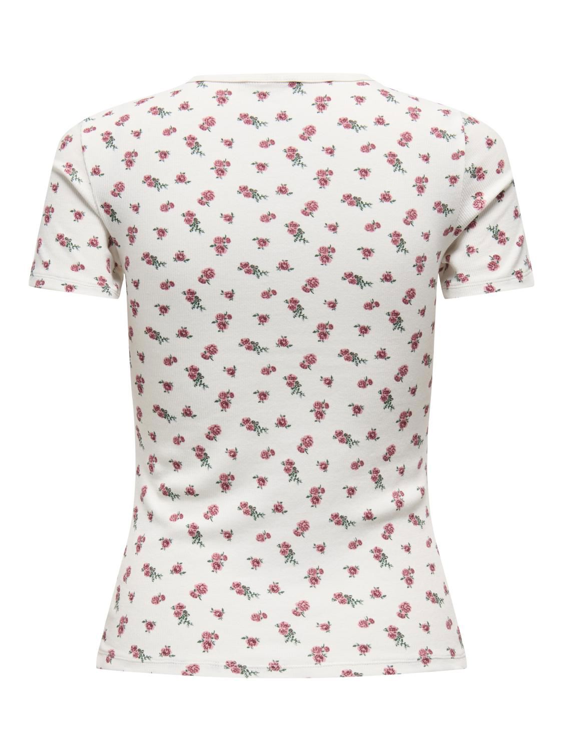 Jdylucky S/s O Neck Top Jrs Noos Hvit