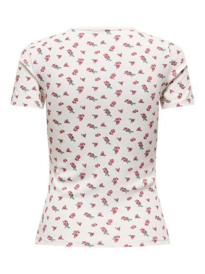 Jdylucky S/s O Neck Top Jrs Noos Hvit