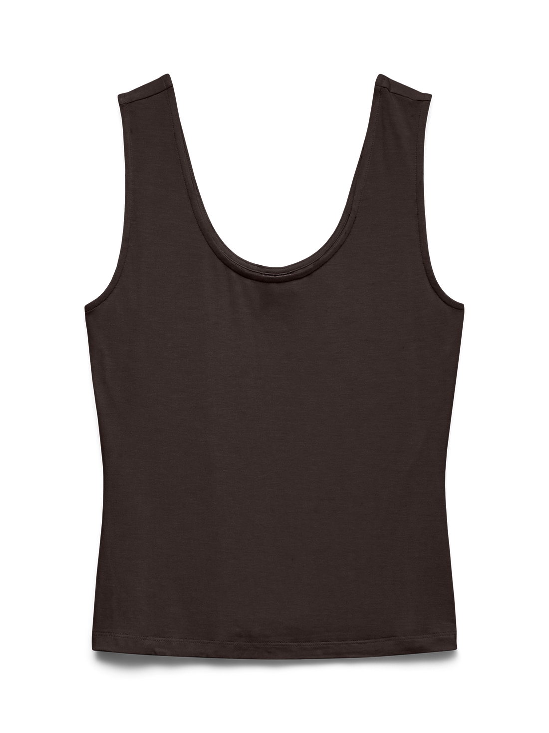 Vmesther Sl U-Neck Top Jrs Brun