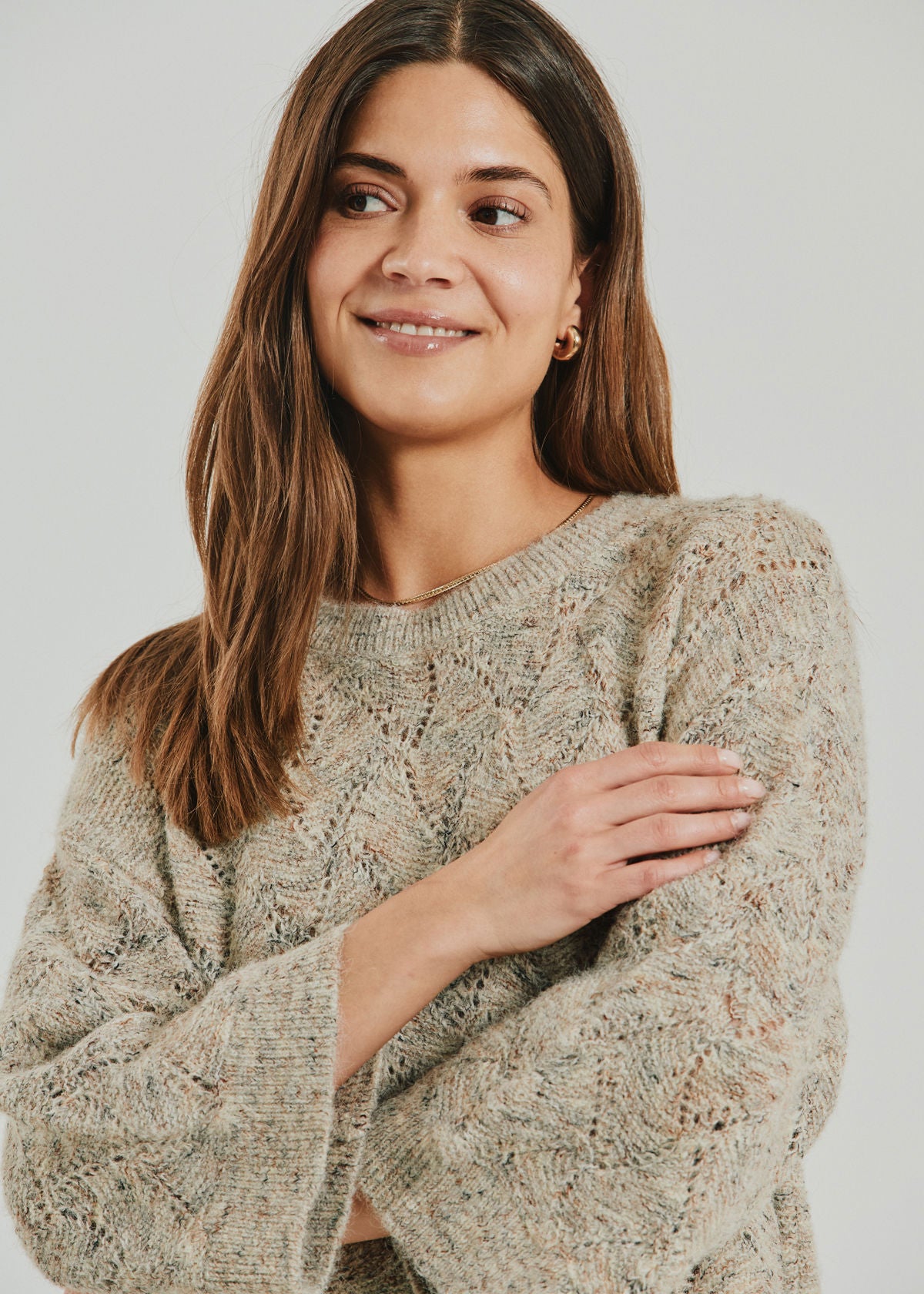 Fqestweed-Pullover Beige