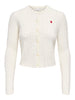 Onlkatia Ls Cable Button Cardigan Cc Knt Hvit