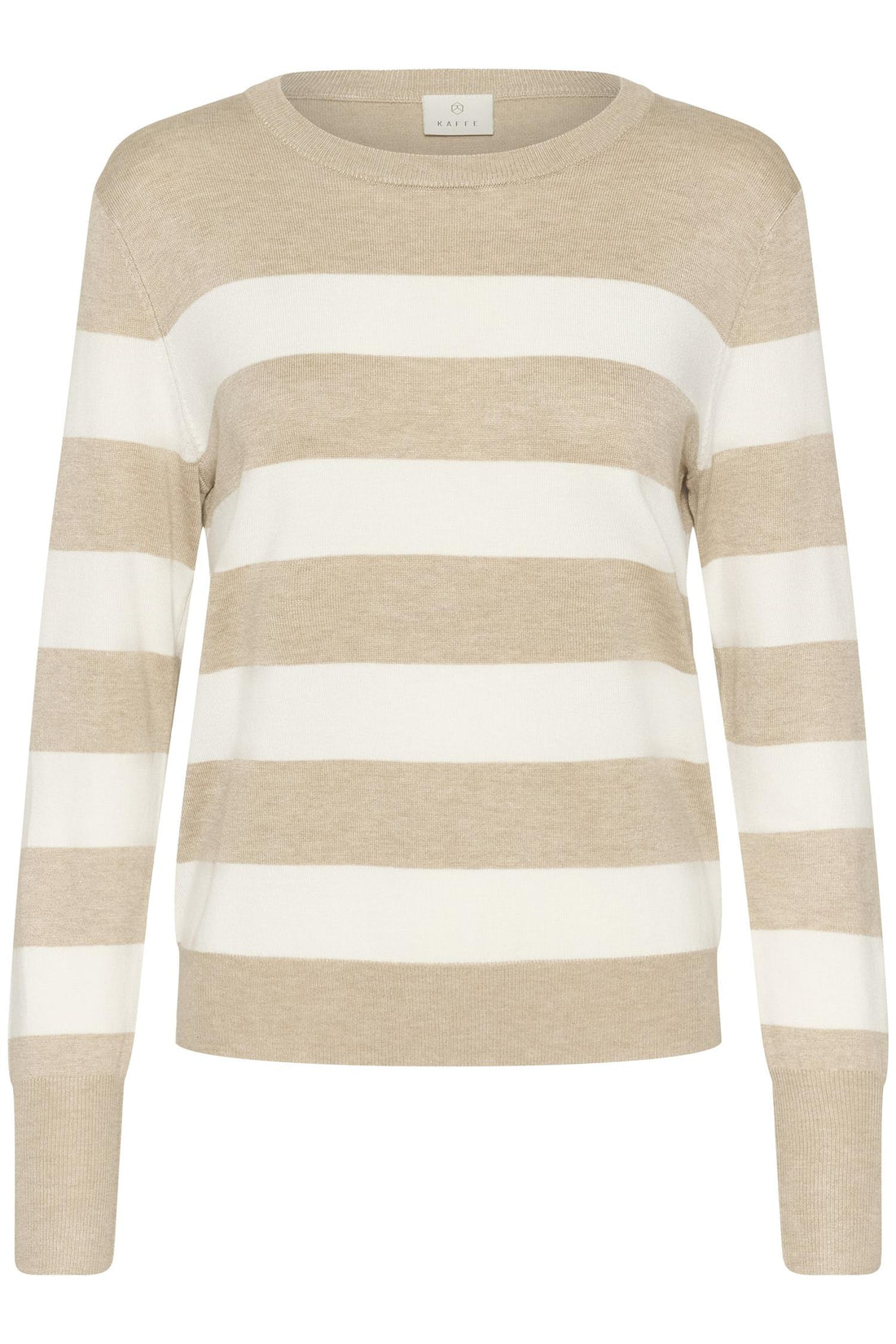 Kalizza Striped Knit Pullover Beige