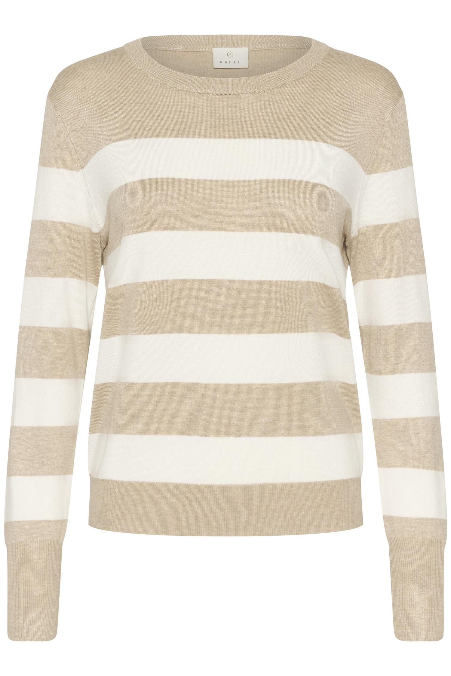 Kalizza Striped Knit Pullover Beige