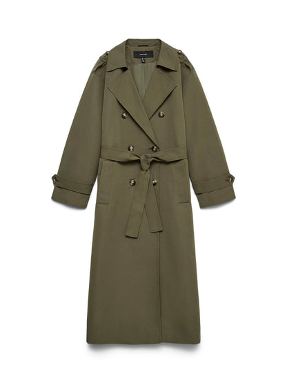 Vmmoe Long Trenchcoat Lcs Grønn