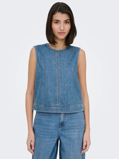 Jdybern S/l Top Dnm Blå