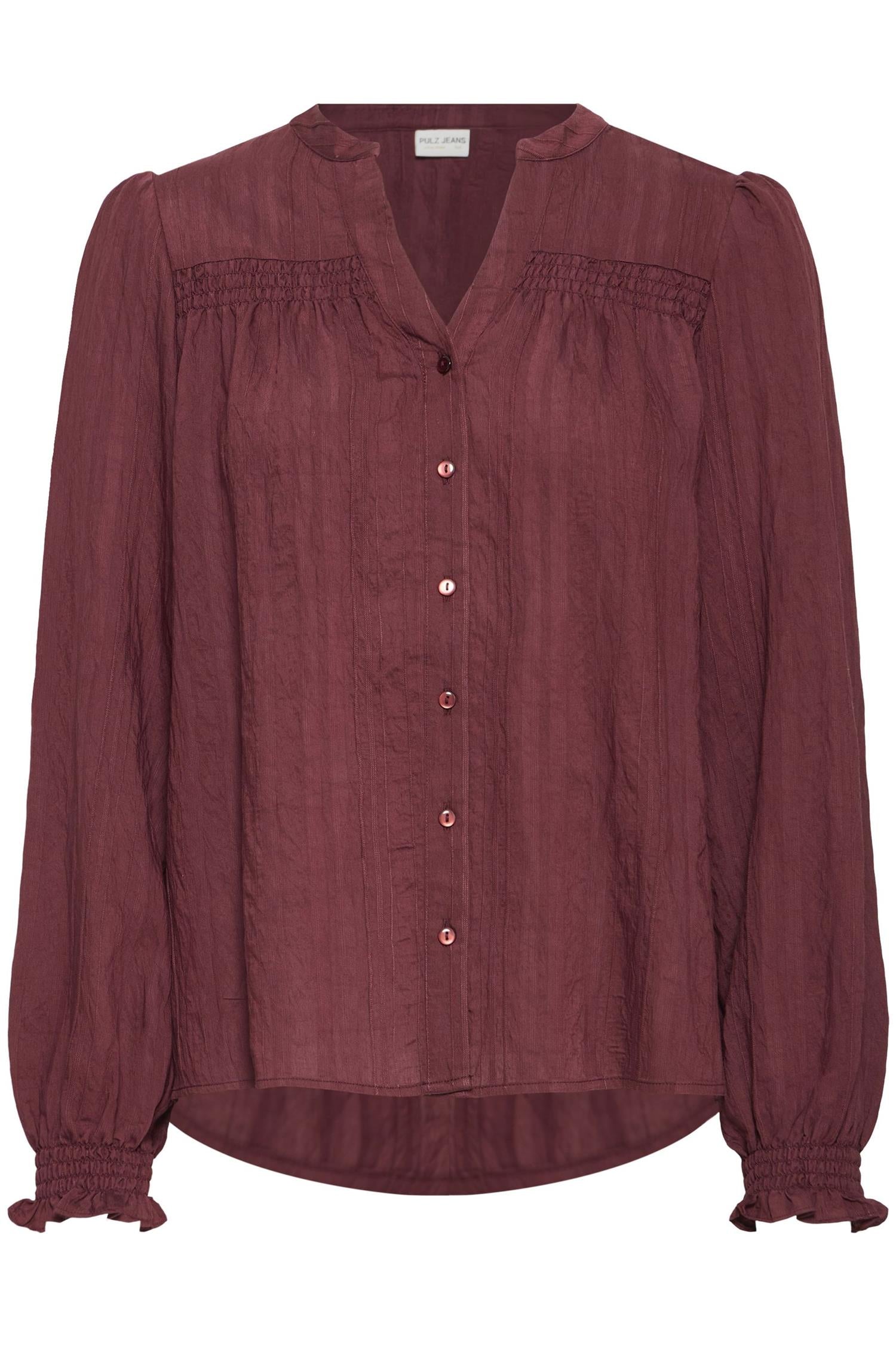 Pzesmee  Shirt Burgunder