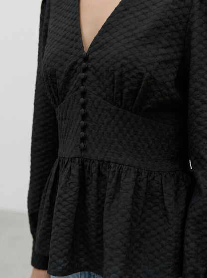 Vmaugusta Ls Button Top Wvn Sort