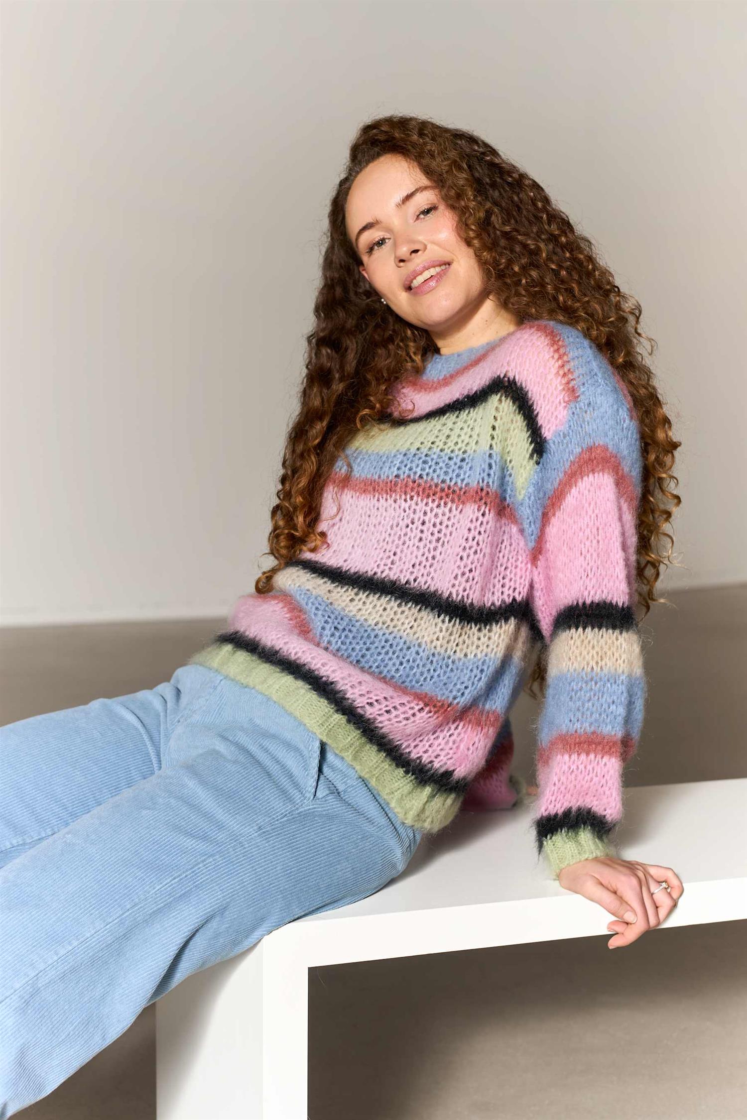 BCFREY STRIPED JUMPER Rosa