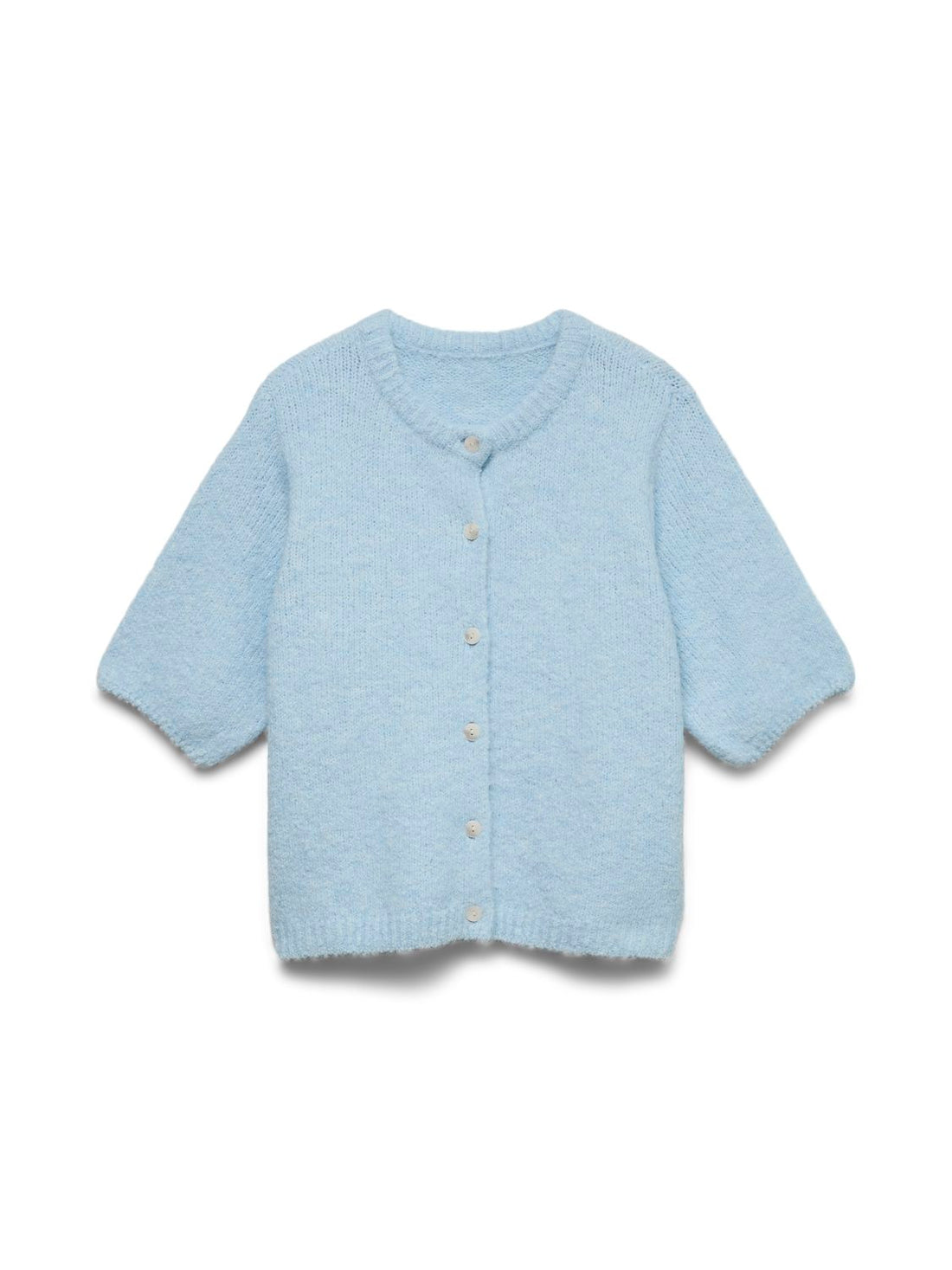 Vmkara 2/4 O-Neck Button Cardigan Exp Blå