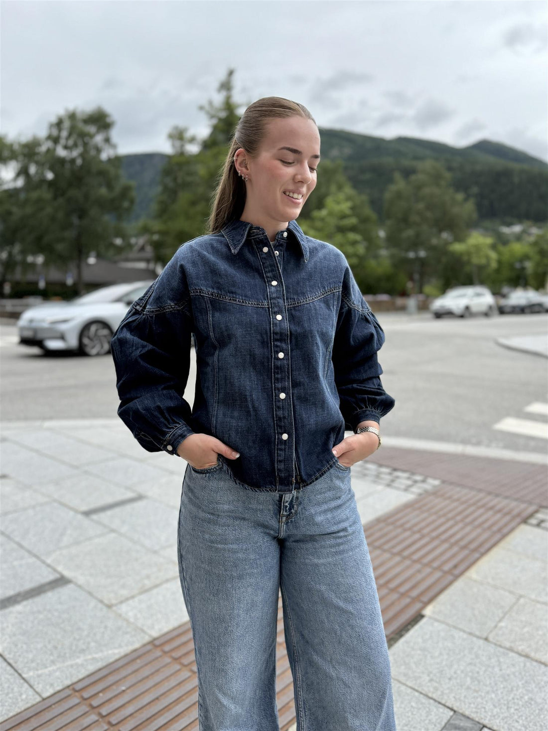 PINTUCK SHIRT HOMESTEAD HAZE