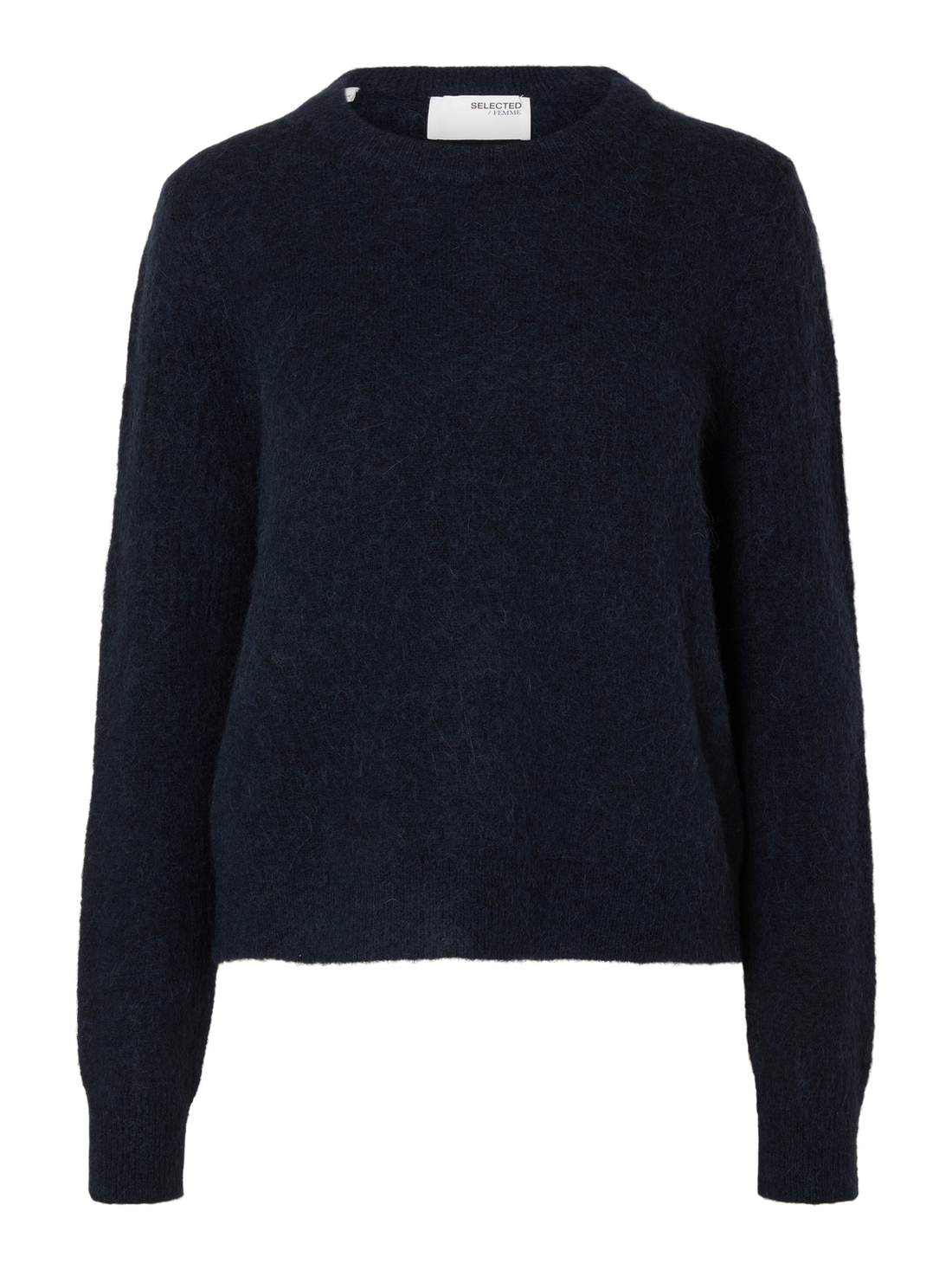 SLFSIA RAS LS KNIT O-NECK NOOS Dark Sapphire