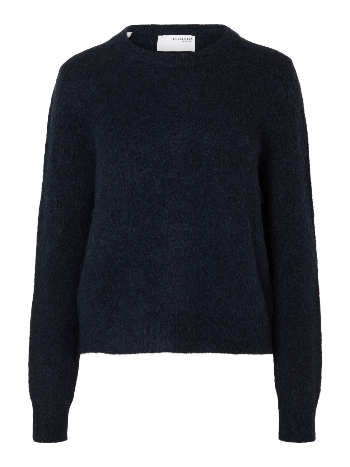 SLFSIA RAS LS KNIT O-NECK NOOS Dark Sapphire