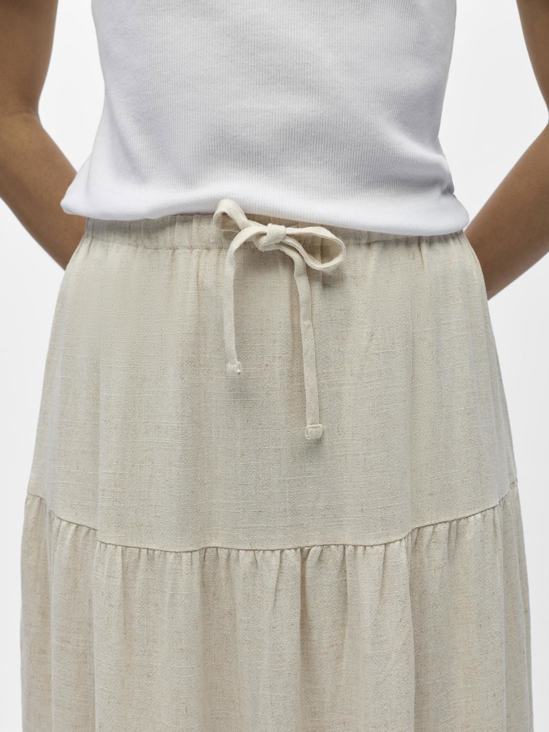 Objsanne Mw Long Layer Skirt Noos Grå