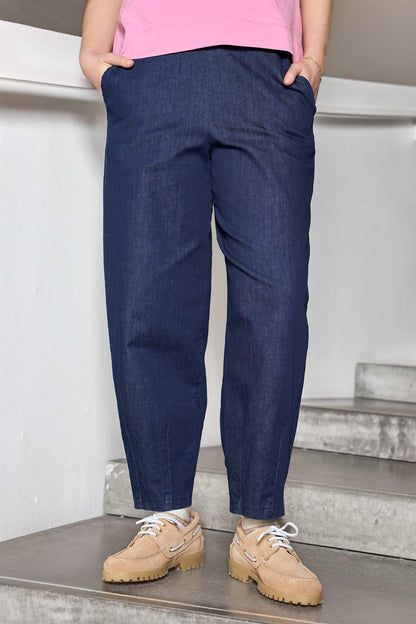 BCDENICE DENIM BARREL PANT Dark Blue Denim