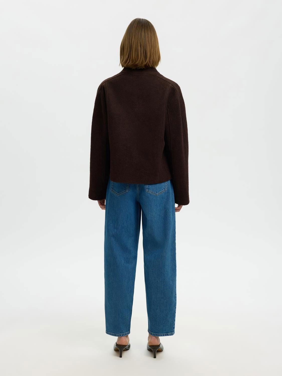 Slwjacqueline Wool Blend Jacket Noos Brun