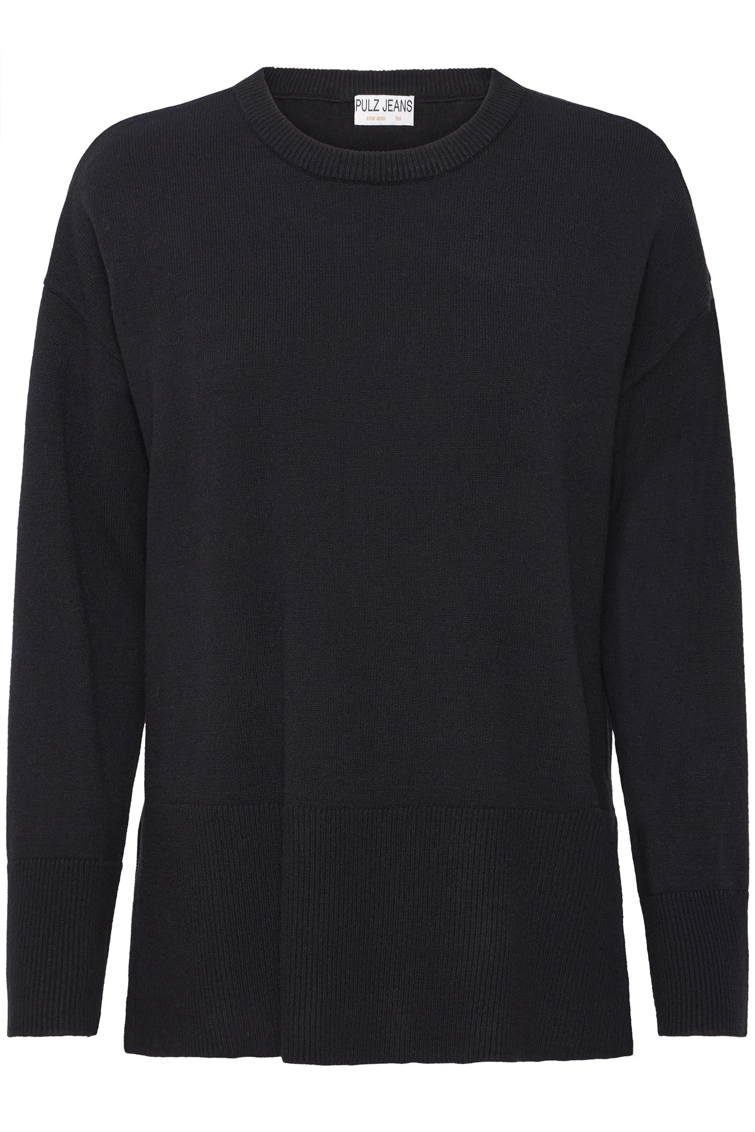 Pzsteffi Oneck Pullover Black Beauty