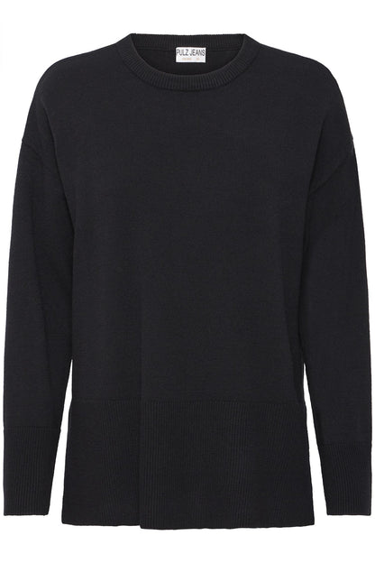 Pzsteffi Oneck Pullover Black Beauty