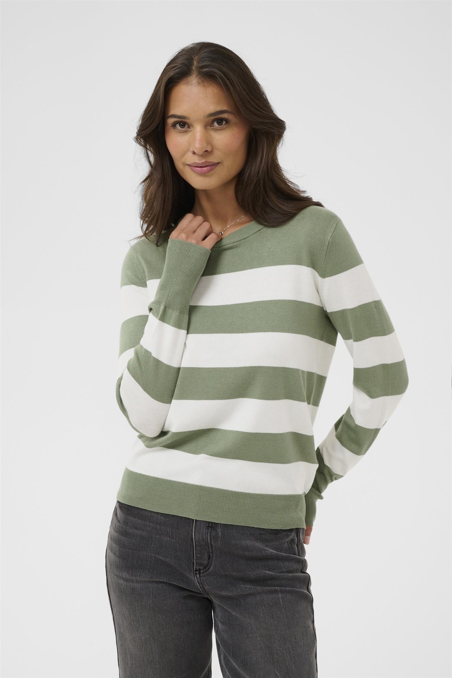Kalizza Striped Knit Pullover Grønn
