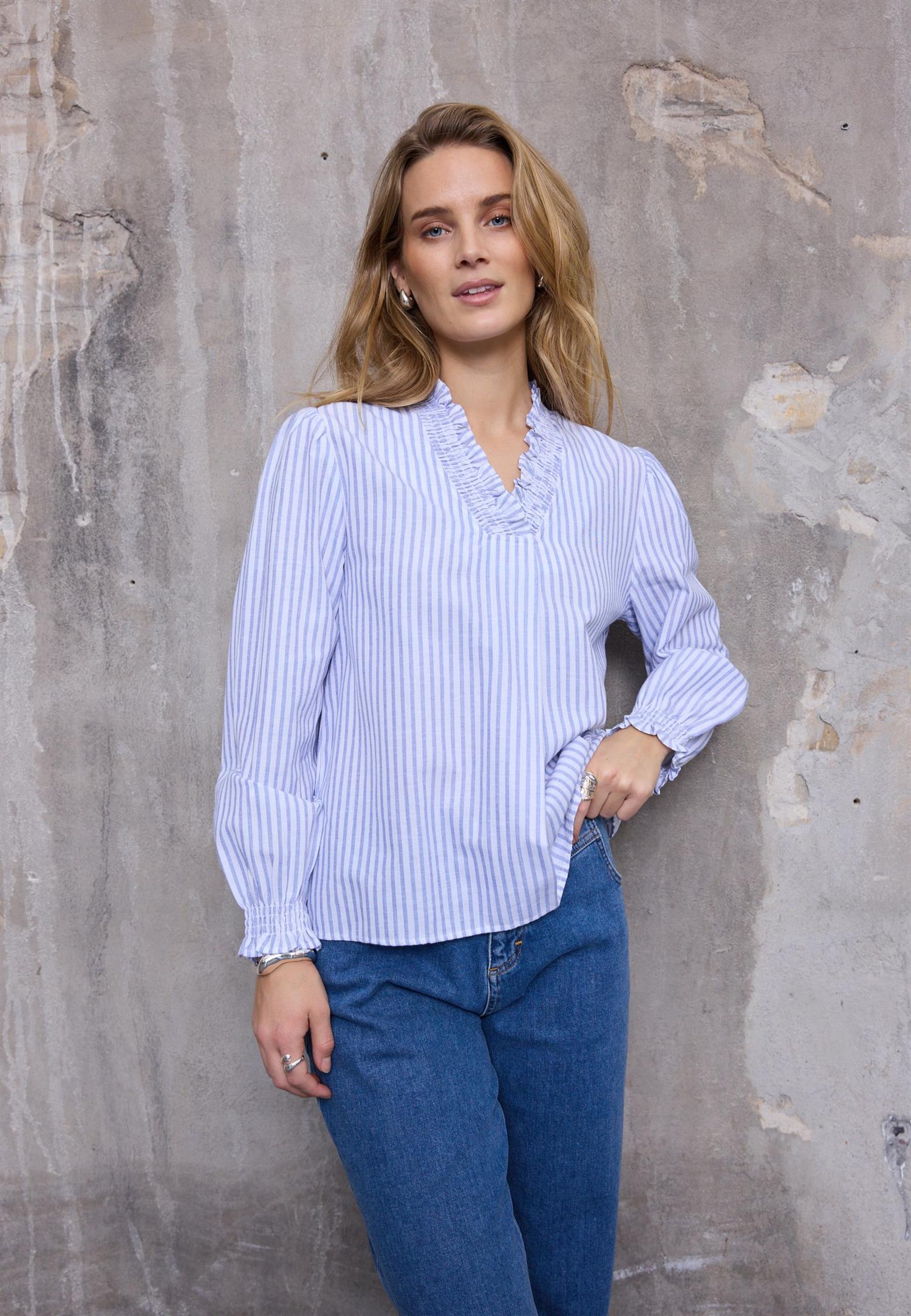 Pzaudrey Blouse Blå