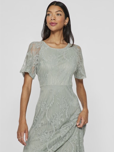 VIFEMMA S/S LACE DRESS - NOOS Grønn